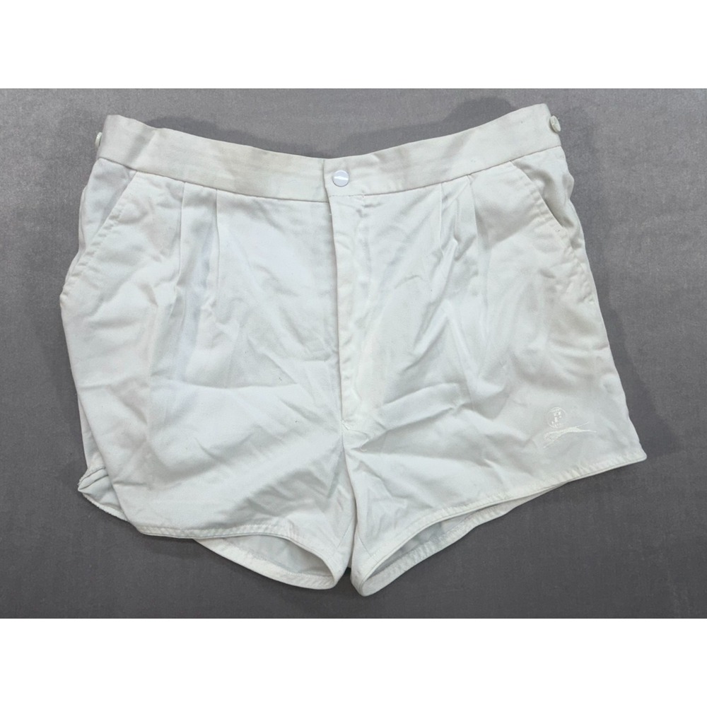 Vintage Slazenger Jimmy Connors Men Tennis Shorts White Size 36